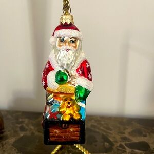 Christopher Radko Tiny Toy Chest Santa Claus Vintage